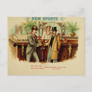 Vintage Cigar Box Label Postcard