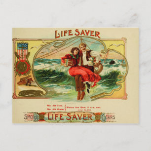 Vintage Cigar Box Label Postcard