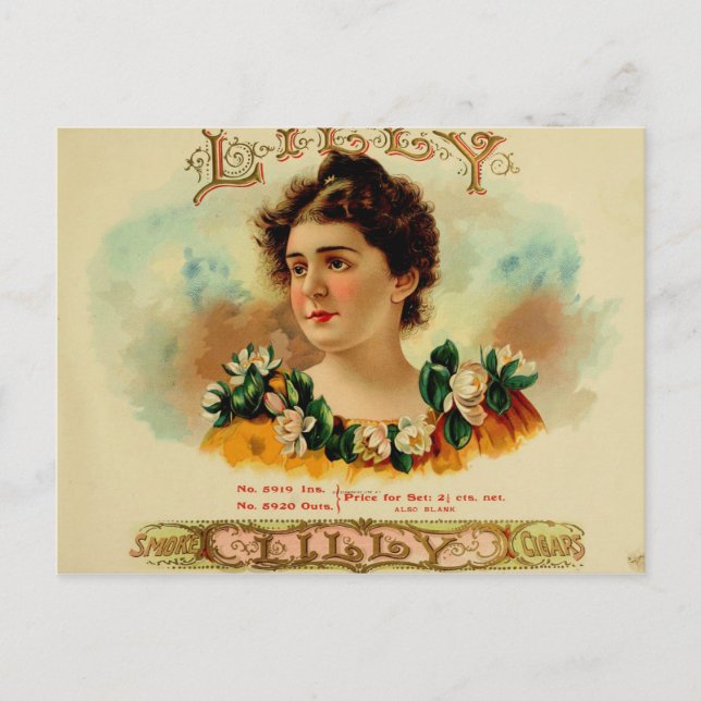 Vintage Cigar Box Label Postcard (Front)