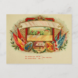 Vintage Cigar Box Label Postcard