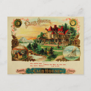 Vintage Cigar Box Label Postcard
