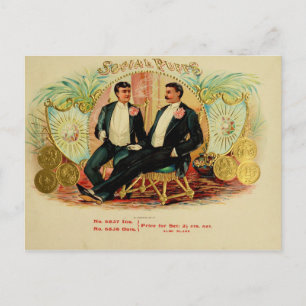 Vintage Cigar Box Label Postcard