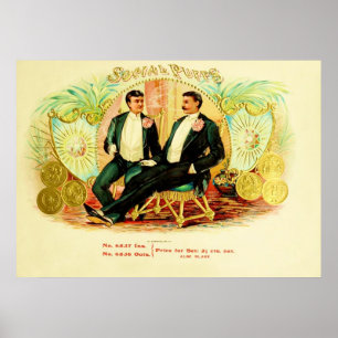 Vintage Cigar Box Label Poster