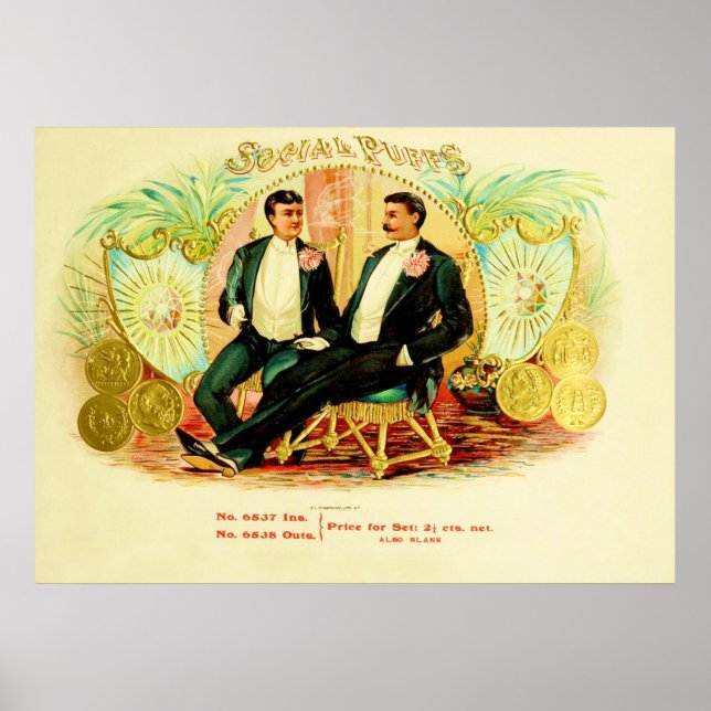 Vintage Cigar Box Label Poster (Front)