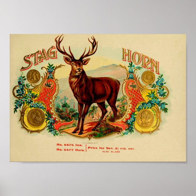 Vintage Cigar Box Label Poster (Front)