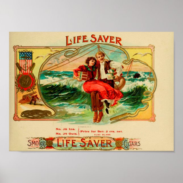 Vintage Cigar Box Label Poster (Front)