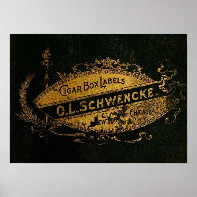 Vintage Cigar Box Label Print (Front)