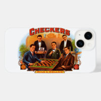 Vintage Cigar Label Art, Checkers Mild and Mellow