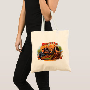 Vintage Cigar Label Art, Checkers Mild and Mellow Tote Bag