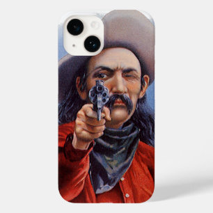 Vintage Cigar Label Art, Cowboy Hits the Mark Case-Mate iPhone 14 Case