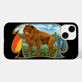 Vintage Cigar Label Art, Lion, King of the Jungle Case-Mate iPhone 14 Case