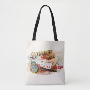 Vintage Cigar Label Art Straight Flush with Hearts Tote Bag