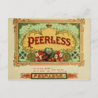 Vintage Cigar Label Postcard - "Peerless"