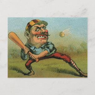 Vintage Cigar Label, Sports Baseball Tansill Punch Postcard