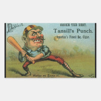 Vintage Cigar Label, Sports Baseball Tansill Punch