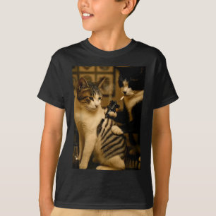 Vintage Cigarette Cat Smoking Tattoo Inked Artist T-Shirt