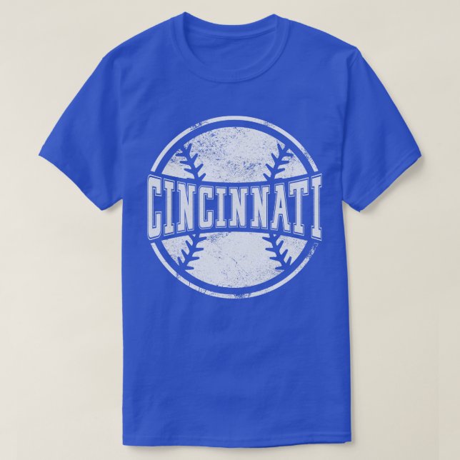 Vintage Cincinnati Baseball Baseball Team Gift T-Shirt (Design Front)