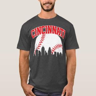 Vintage Cincinnati Skyline City Gameday Retro Vint T-Shirt