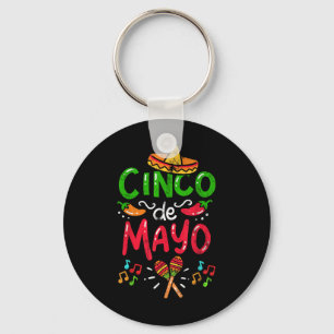 Vintage Cinco De Mayo Mexico Key Ring