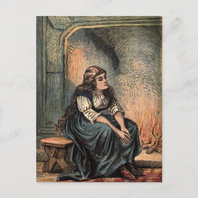 Vintage Cinderella Drawing Postcard (Front)