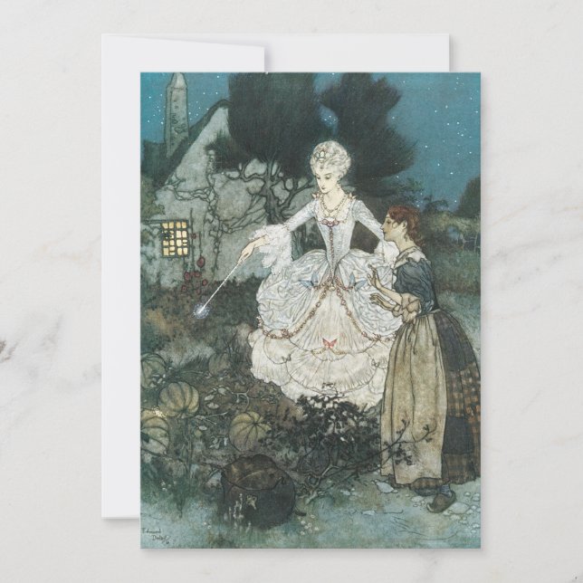 Vintage Cinderella Fairy Godmother by Edmund Dulac Invitation (Front)