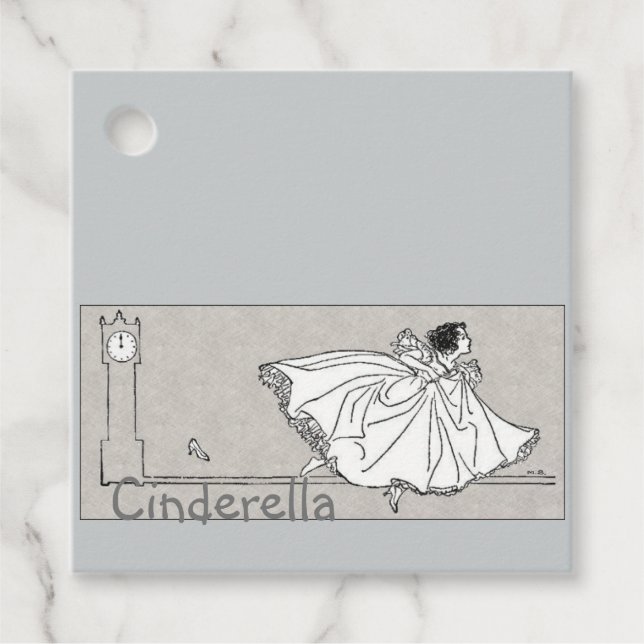 Vintage Cinderella Princess Favor Tags (Front)