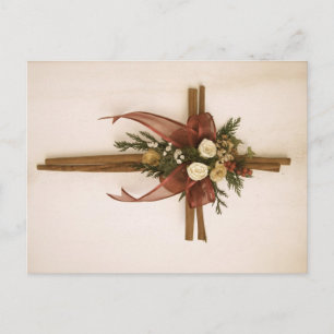 Vintage, Cinnamon and Rose Cross Postcard