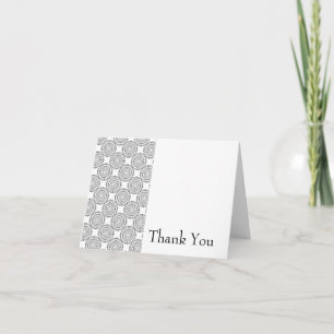 Vintage Circle Pattern Thank You Card