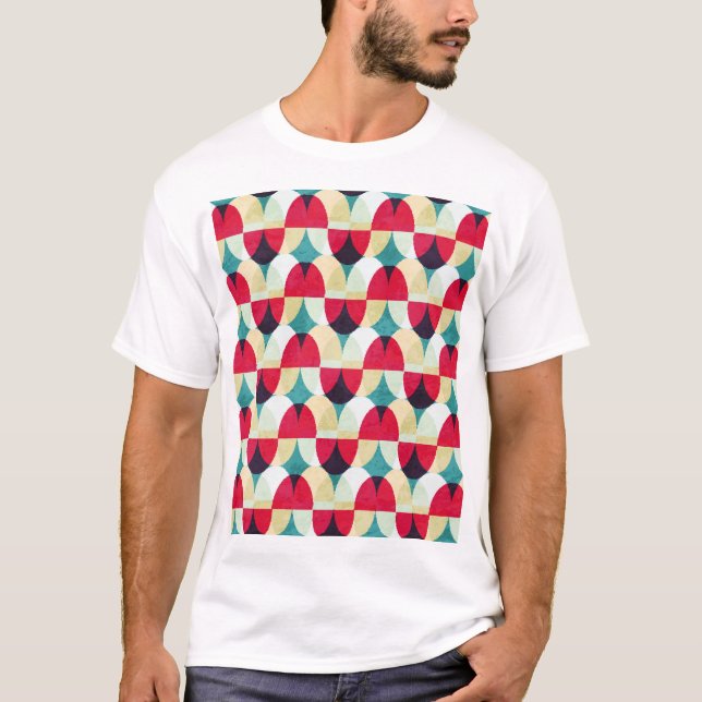 Vintage circle, seamless abstract pattern. T-Shirt (Front)