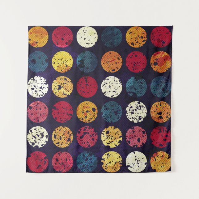 vintage circle seamless patternpattern,abstract,te tapestry (Front)