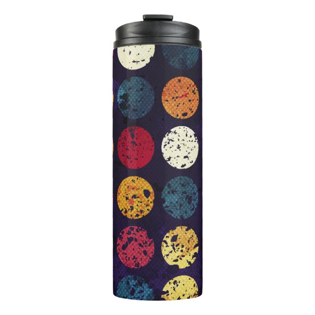 vintage circle seamless patternpattern,abstract,te thermal tumbler (Front)