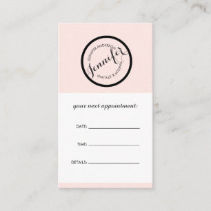 Vintage Circle Stamp Logo Pink Appointment