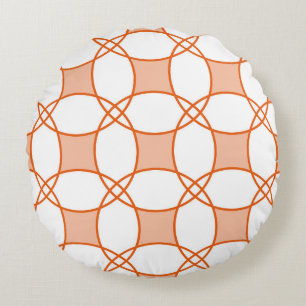 Vintage Circles Art: Seamless Geometric Pattern Round Cushion