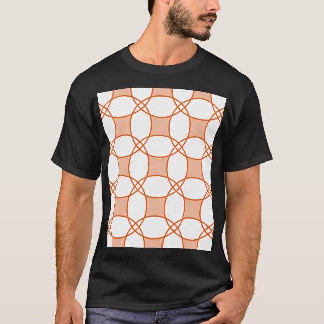 Vintage Circles Art: Seamless Geometric Pattern T-Shirt (Front)