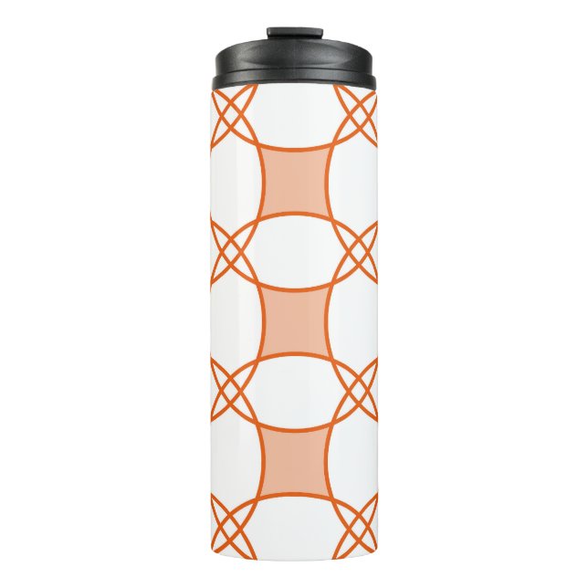 Vintage Circles Art: Seamless Geometric Pattern Thermal Tumbler (Front)