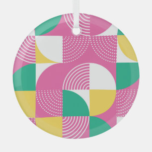 Vintage Circles: Graphic Harmony. Glass Tree Decoration