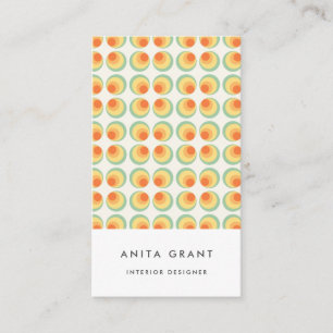 Vintage circles pattern business card