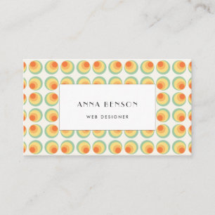 Vintage circles pattern business card