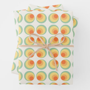 Vintage circles pattern wrapping paper sheet