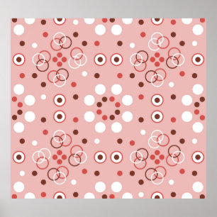 Vintage Circles: Seamless Geometric Charm. Poster