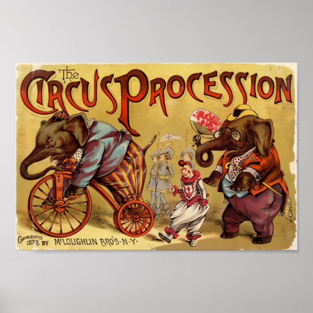 Vintage Circus Ad Poster (Front)