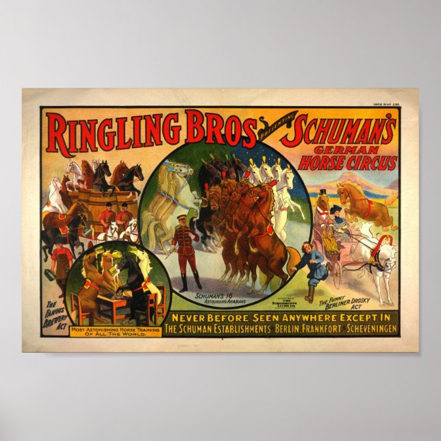 Vintage Circus Ad Poster (Front)