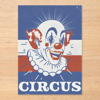 Vintage Circus Advertisement Acrylic Invitations