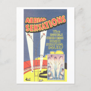 Vintage Circus Advertisement: High Pole Act Postcard
