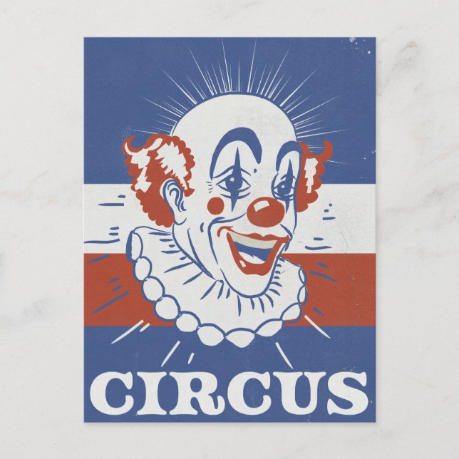 Vintage Circus Advertisement  Postcard (Front)