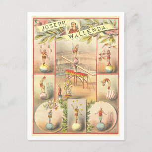 Vintage Circus Advertising: Joseph Wallenda Postcard