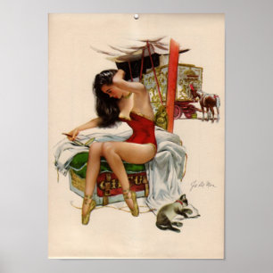 Vintage Circus Babe Poster