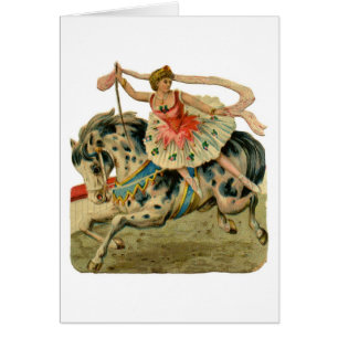 Vintage Circus Ballerina on Horseback,