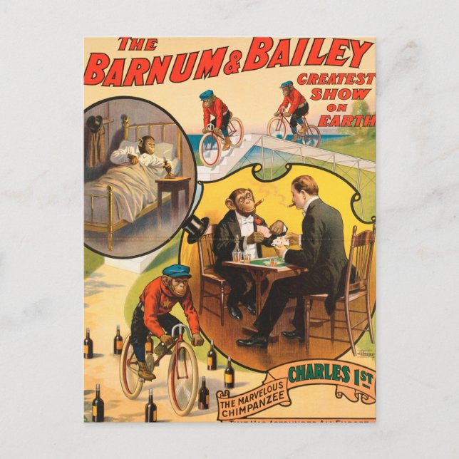Vintage : circus Barnum & Bailey - Postcard (Front)