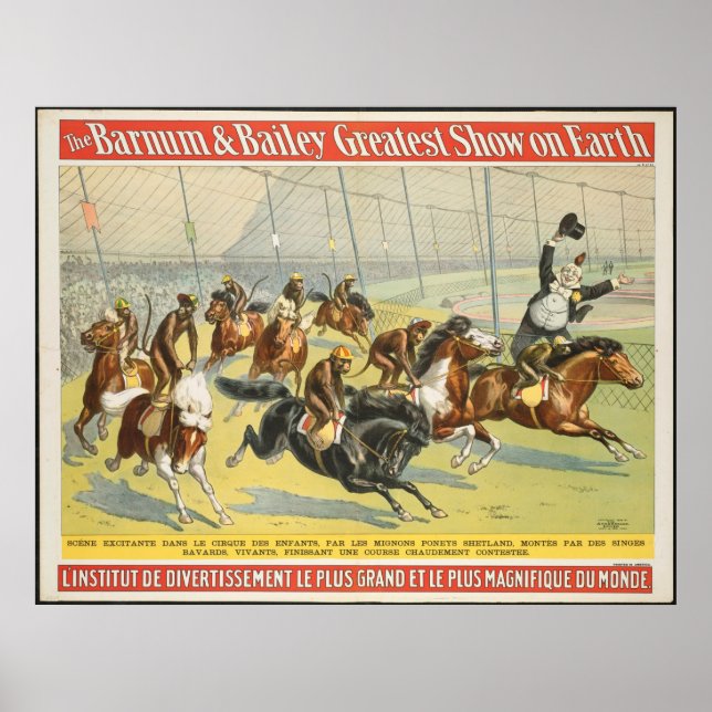 Vintage : circus Barnum & Bailey - Poster (Front)